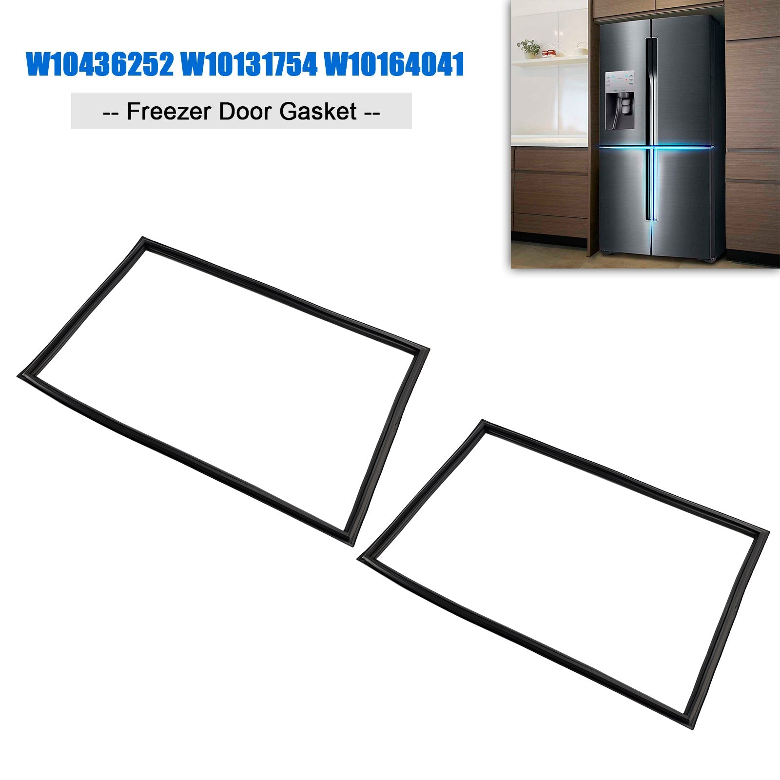 W10436252 Door Gasket Seal Set for Maytag Freezer W10131754 W10164041 (2 Pieces)