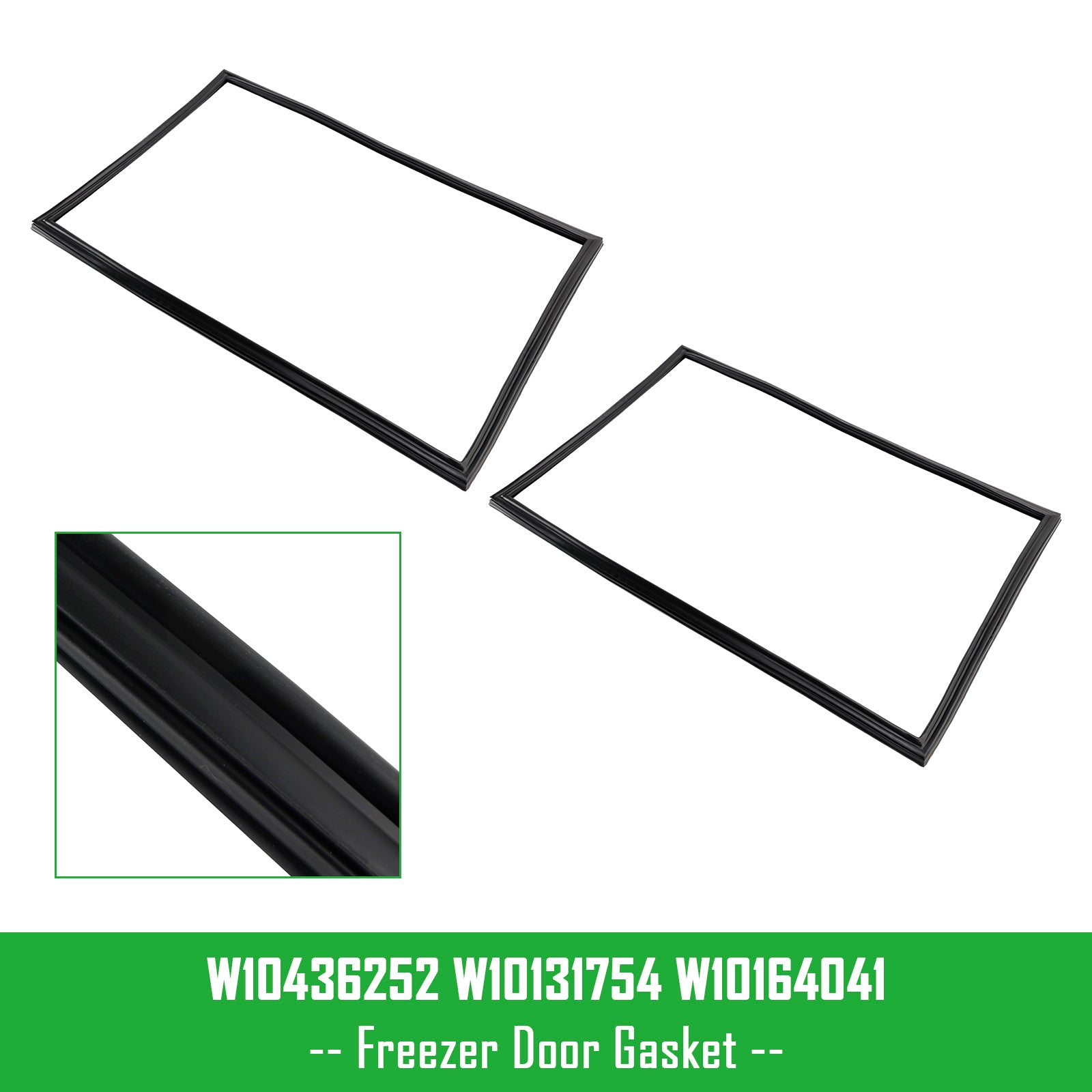 W10436252 Door Gasket Seal Set for Maytag Freezer W10131754 W10164041 (2 Pieces)