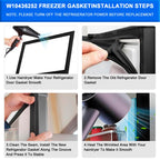 Pair of DA97-12522J Freezer Door Seals Compatible with Samsung Refrigerator Model 3973455