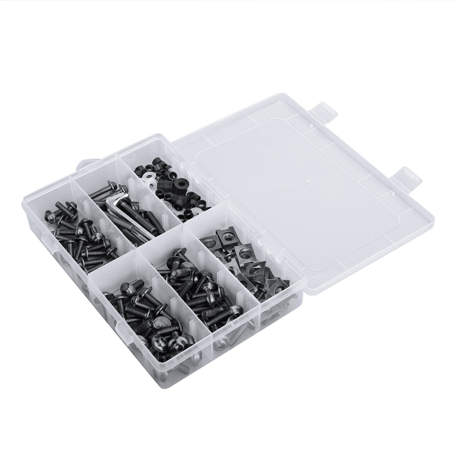 177 Piece Generic Sportbike Windscreen Fairing Fastener Bolts Screws Clips Kit