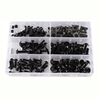 177PC Motorcycle Windscreen Fairing Bolt Set Fastener Clips Screws Compatible with Honda Kawasaki Yamaha Suzuki Sportbikes