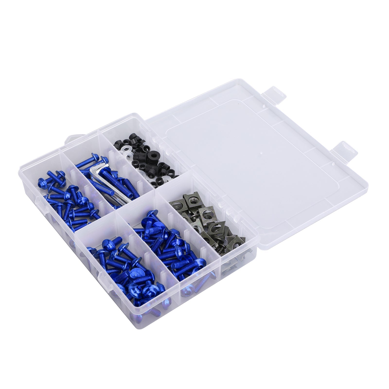 177 Piece Generic Sportbike Windscreen Fairing Fastener Bolts Screws Clips Kit
