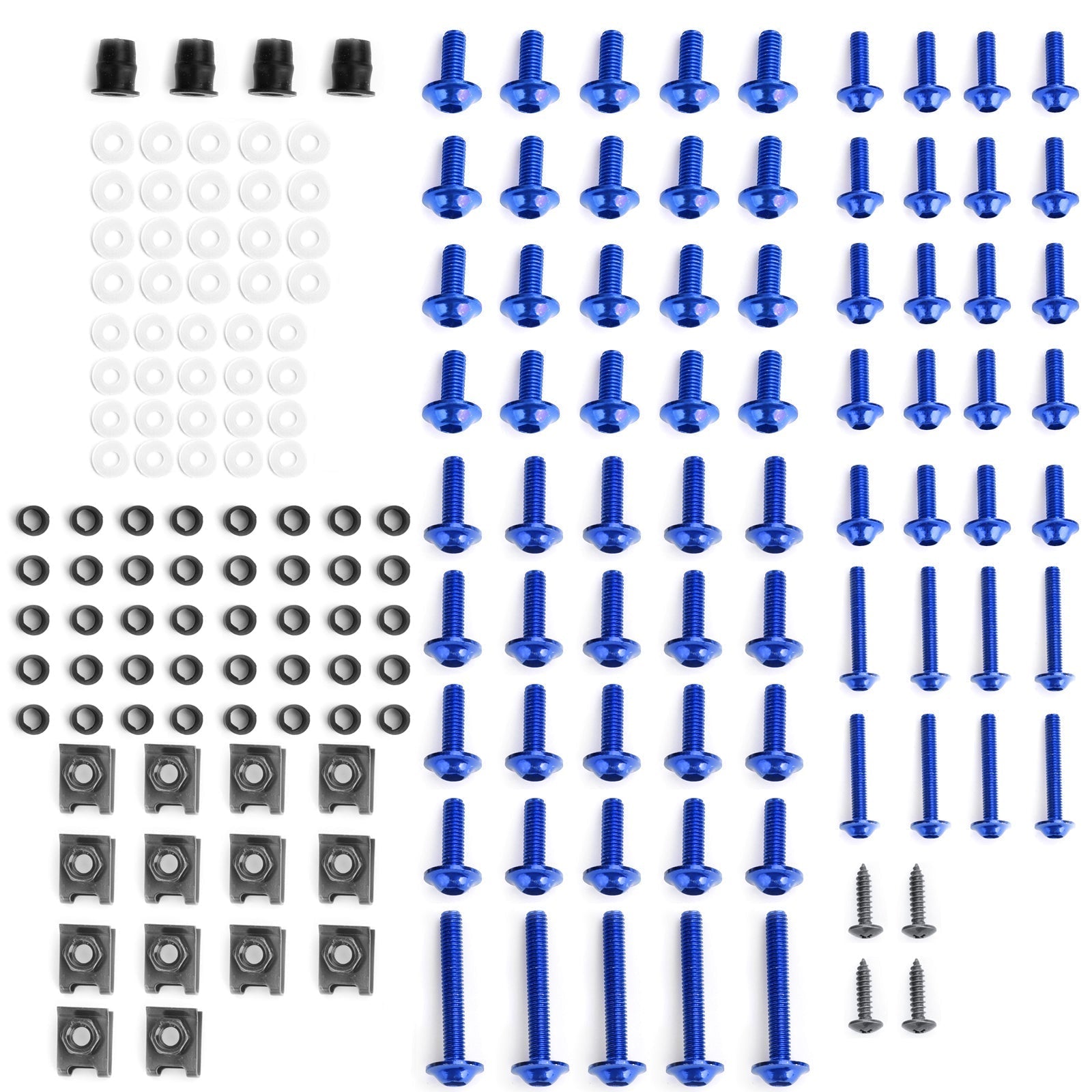 177 Piece Sportbike Fairing Bolt Hardware Kit Clips Screws Fasteners Compatible With Honda Kawasaki Yamaha Suzuki