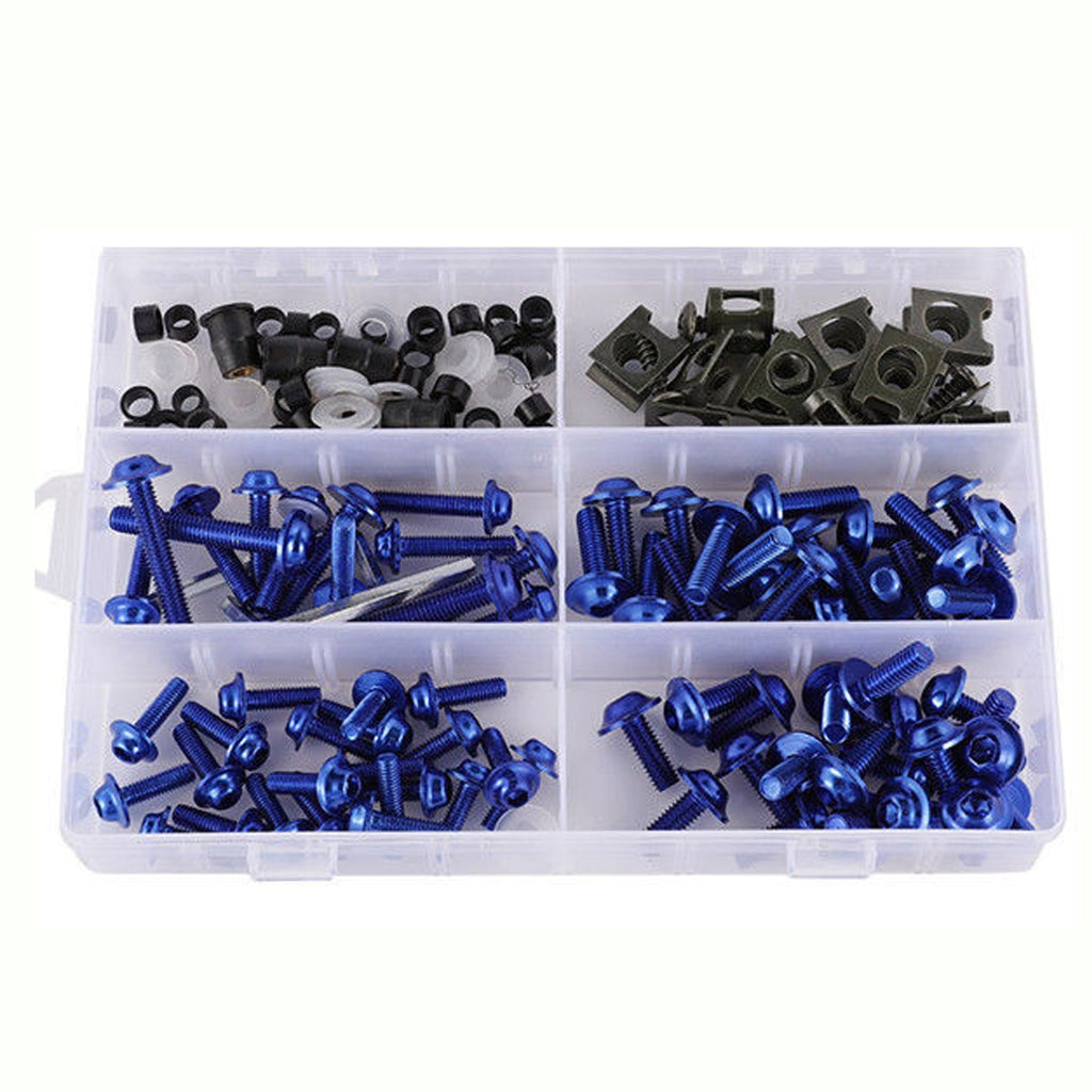 177 Piece Sportbike Windscreen Fairing Hardware Kit with Bolts Clips and Fastener Screws