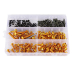 177PC Motorcycle Windscreen Fairing Bolt Set Fastener Clips Screws Compatible with Honda Kawasaki Yamaha Suzuki Sportbikes