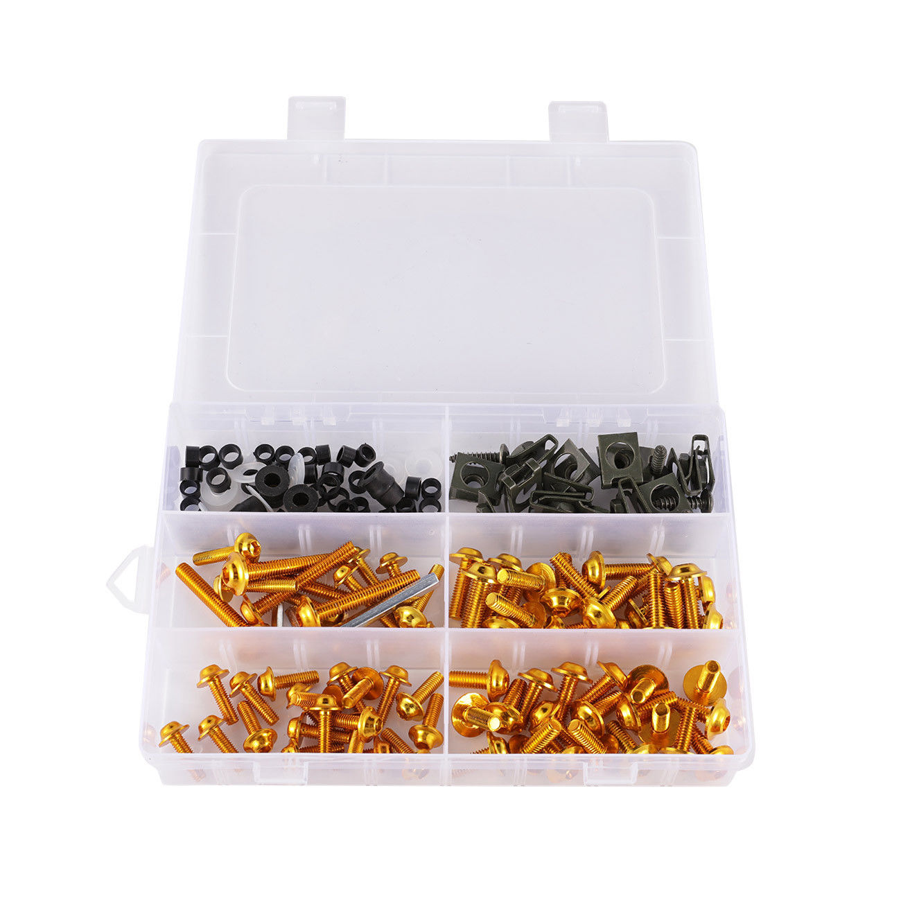 177 Piece Sportbike Windscreen Fairing Hardware Kit with Bolts Clips and Fastener Screws