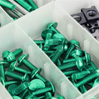177 Piece Sportbike Windscreen Fairing Hardware Kit with Bolts Clips and Fastener Screws