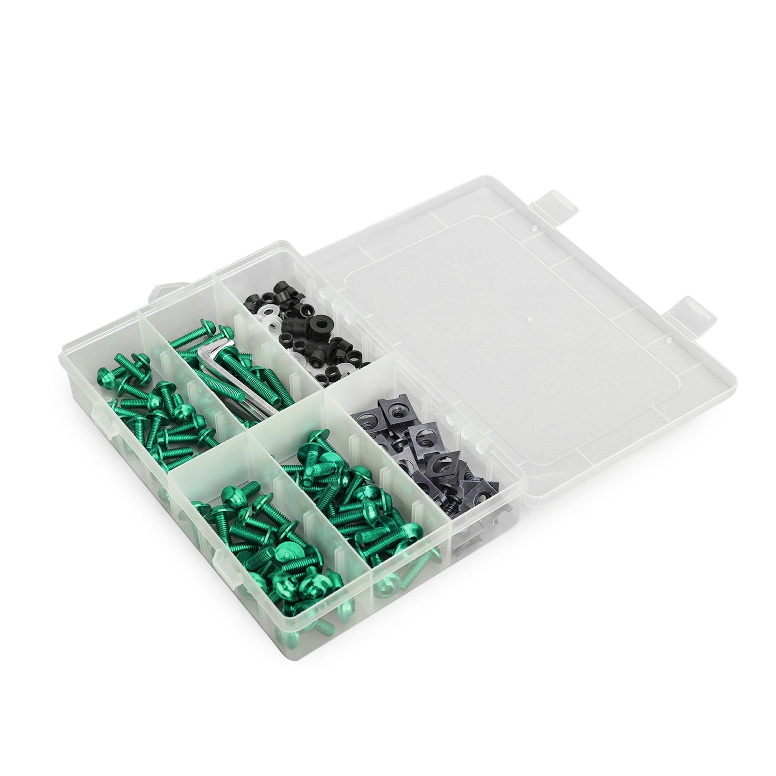 177 Piece Generic Sportbike Windscreen Fairing Fastener Bolts Screws Clips Kit