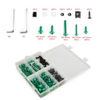 177 Piece Sportbike Windscreen Fairing Hardware Kit with Bolts Clips and Fastener Screws