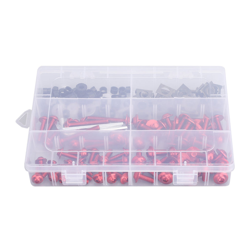 177 Piece Generic Sportbike Windscreen Fairing Fastener Bolts Screws Clips Kit