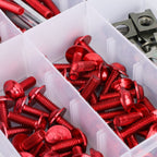 177 Piece Sportbike Windscreen Fairing Bolt Fastener Kit Clips and Screws Universal