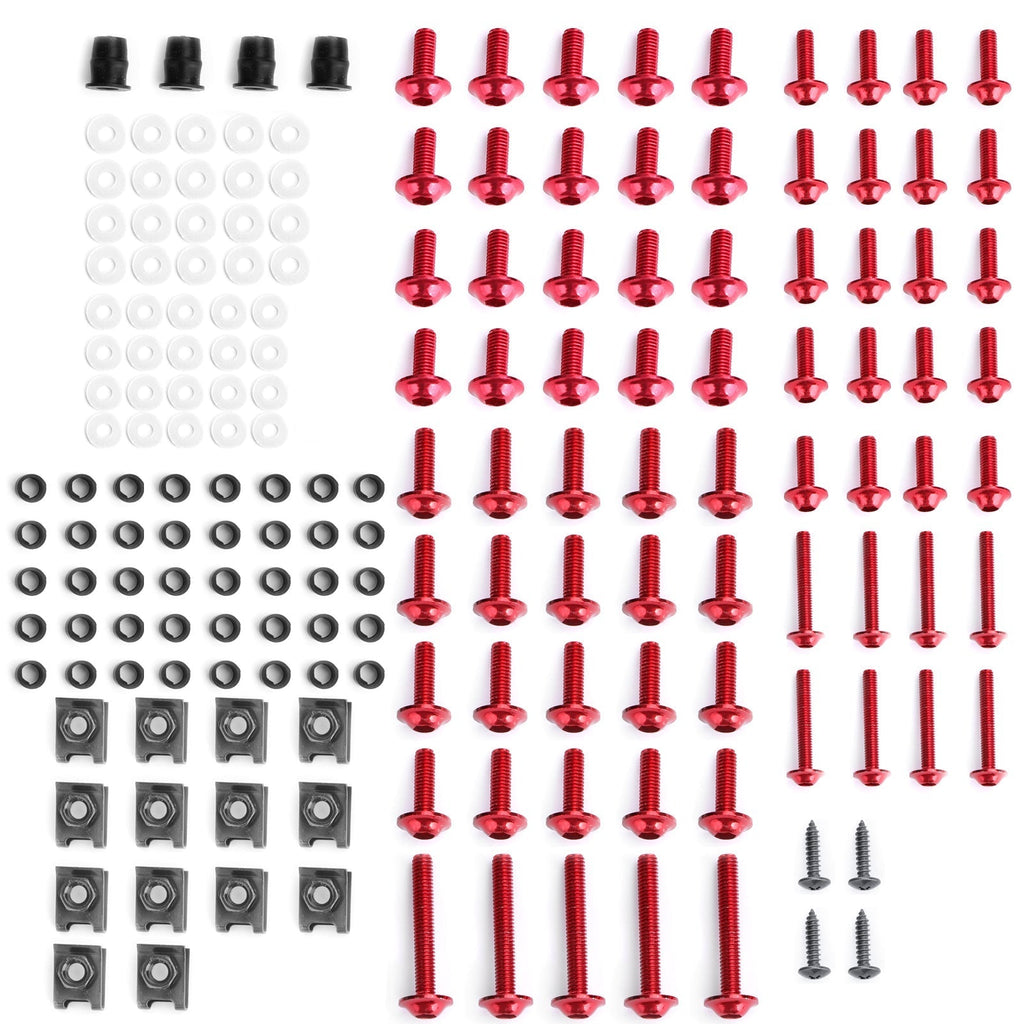 177 Piece Sportbike Fairing Bolt Hardware Kit Clips Screws Fasteners Compatible With Honda Kawasaki Yamaha Suzuki