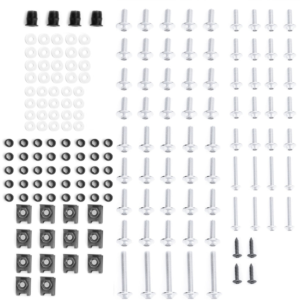 177 Piece Sportbike Fairing Bolt Hardware Kit Clips Screws Fasteners Compatible With Honda Kawasaki Yamaha Suzuki