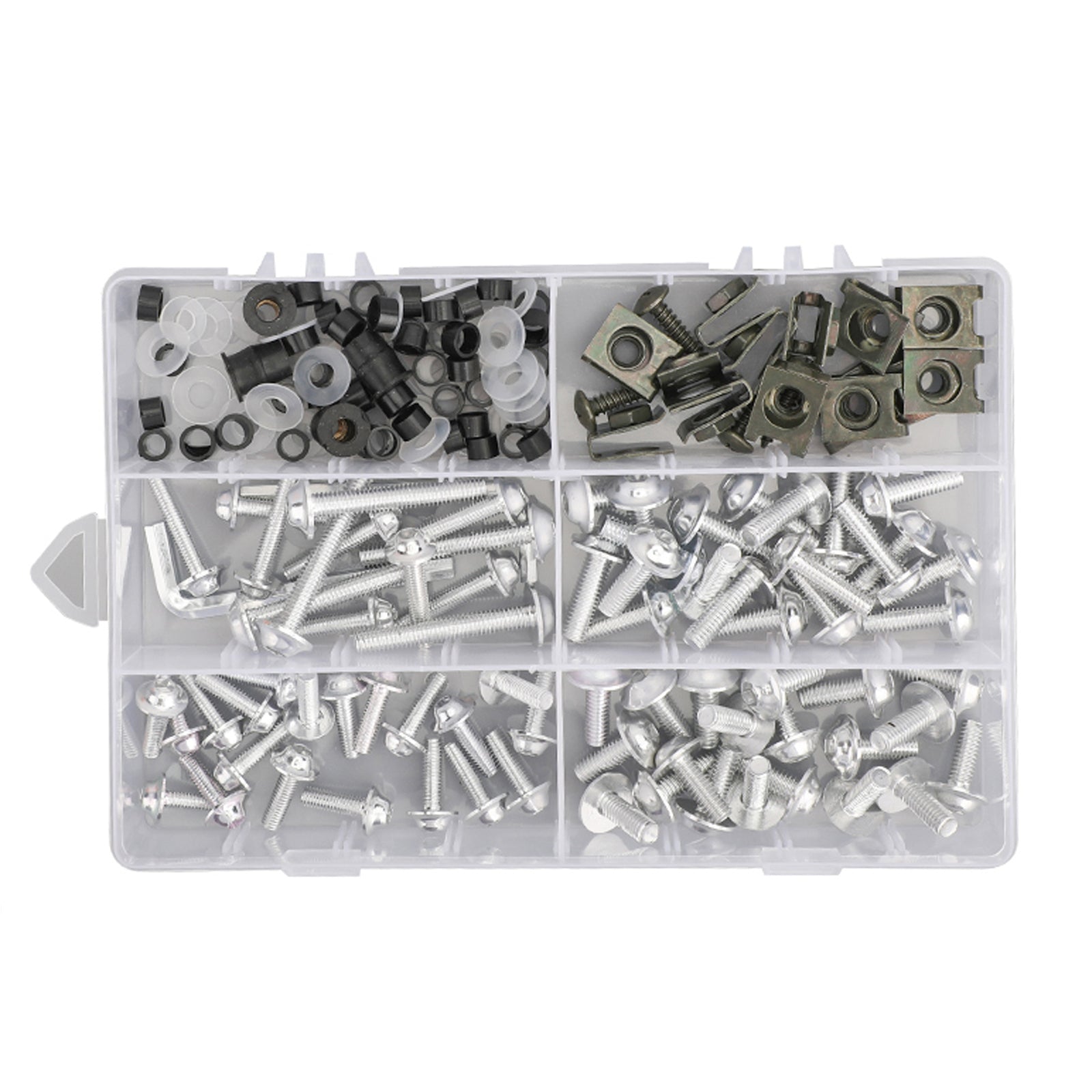 177 Piece Sportbike Windscreen Fairing Hardware Kit with Bolts Clips and Fastener Screws