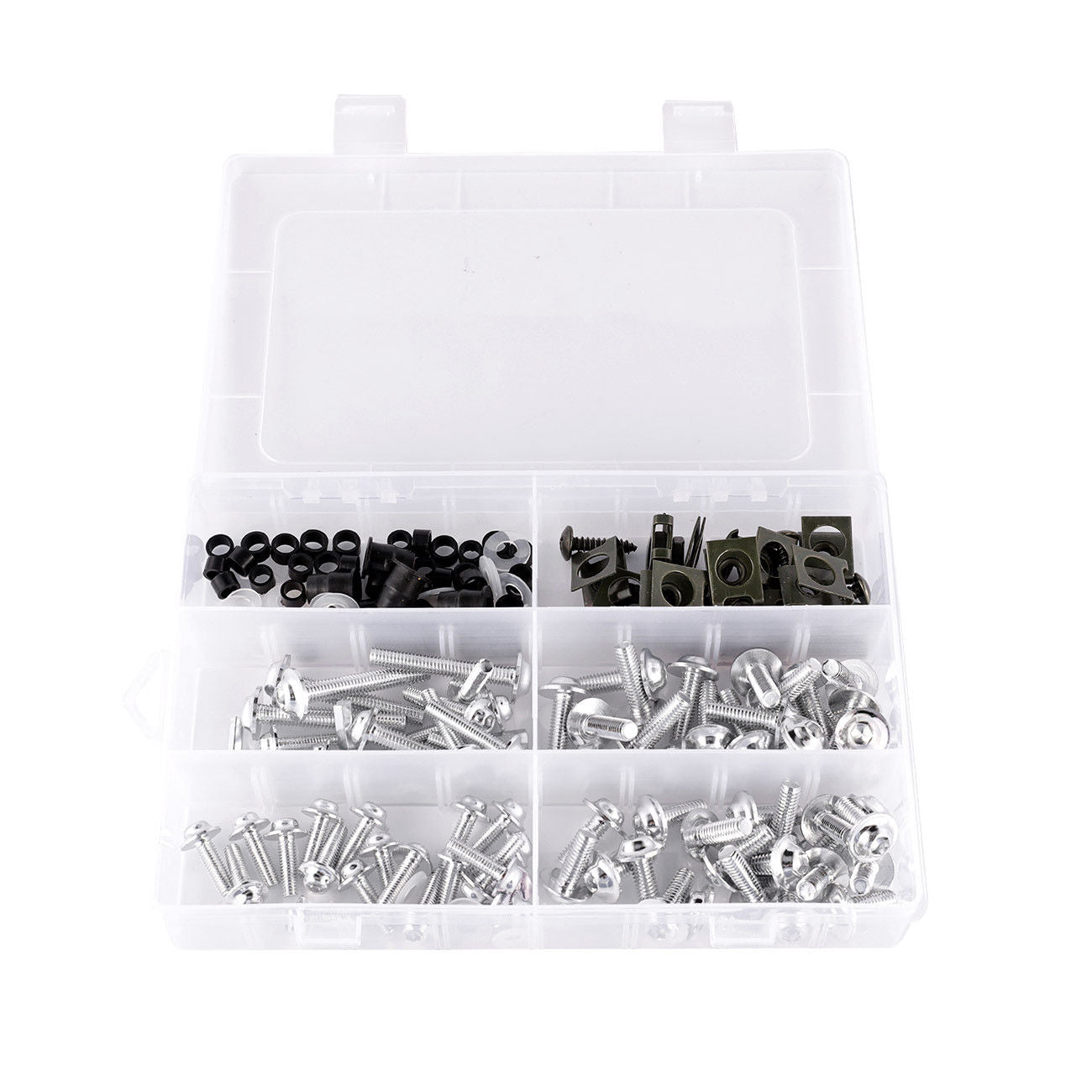177 Piece Sportbike Windscreen Fairing Hardware Kit with Bolts Clips and Fastener Screws