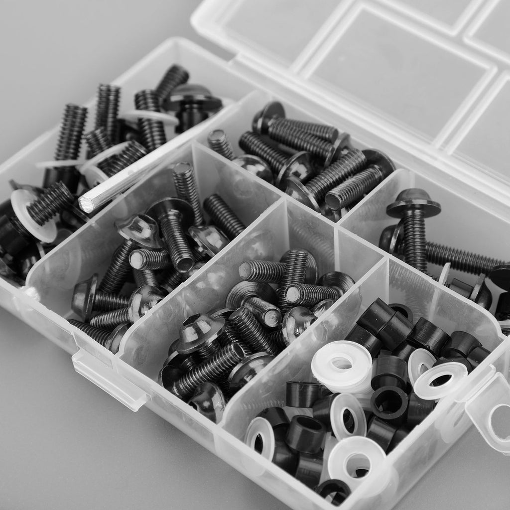 158 Piece Sportbike Windscreen Fairing Fastener and Bolt Assembly Kit