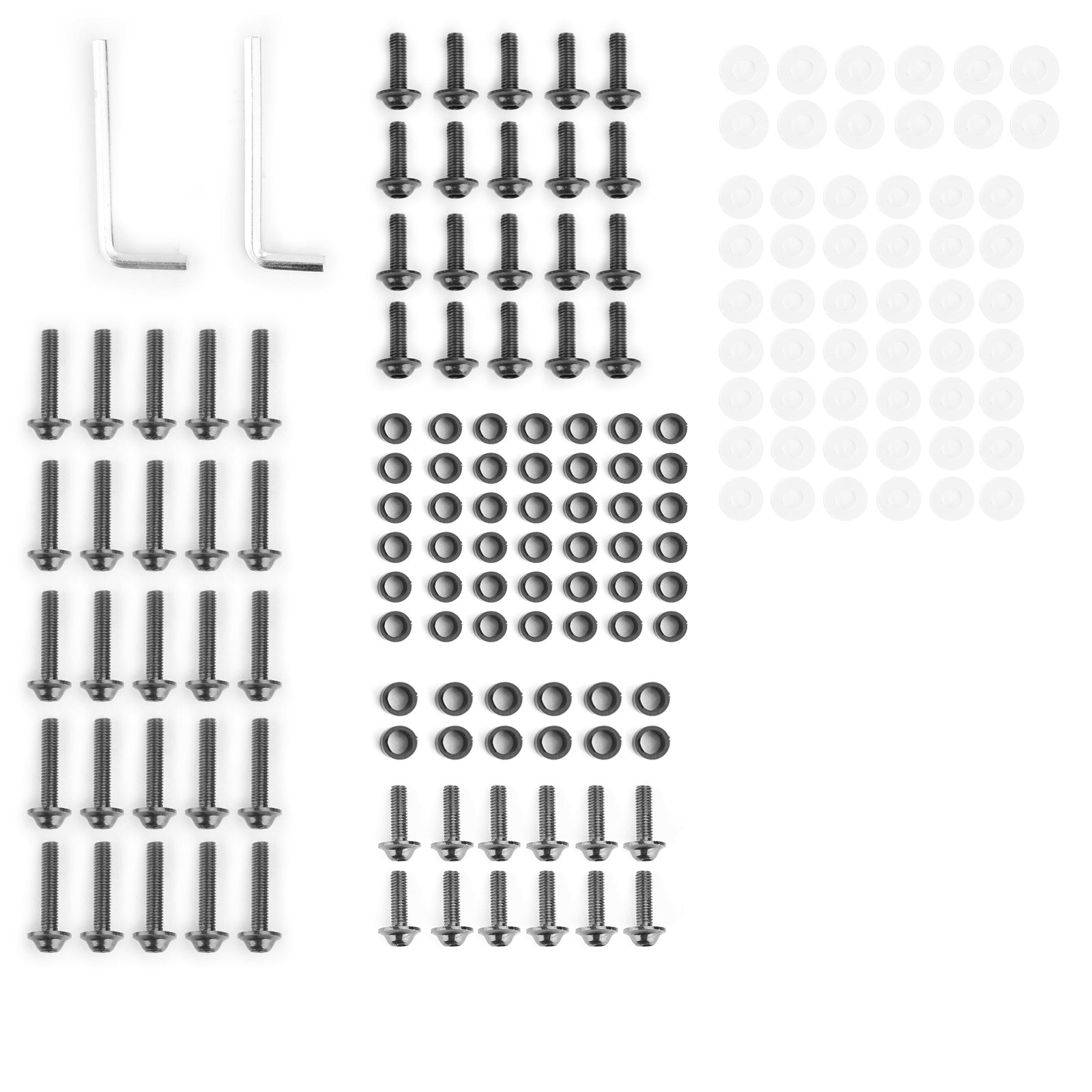 158 Piece Sportbike Windscreen Fairing Fastener and Bolt Assembly Kit