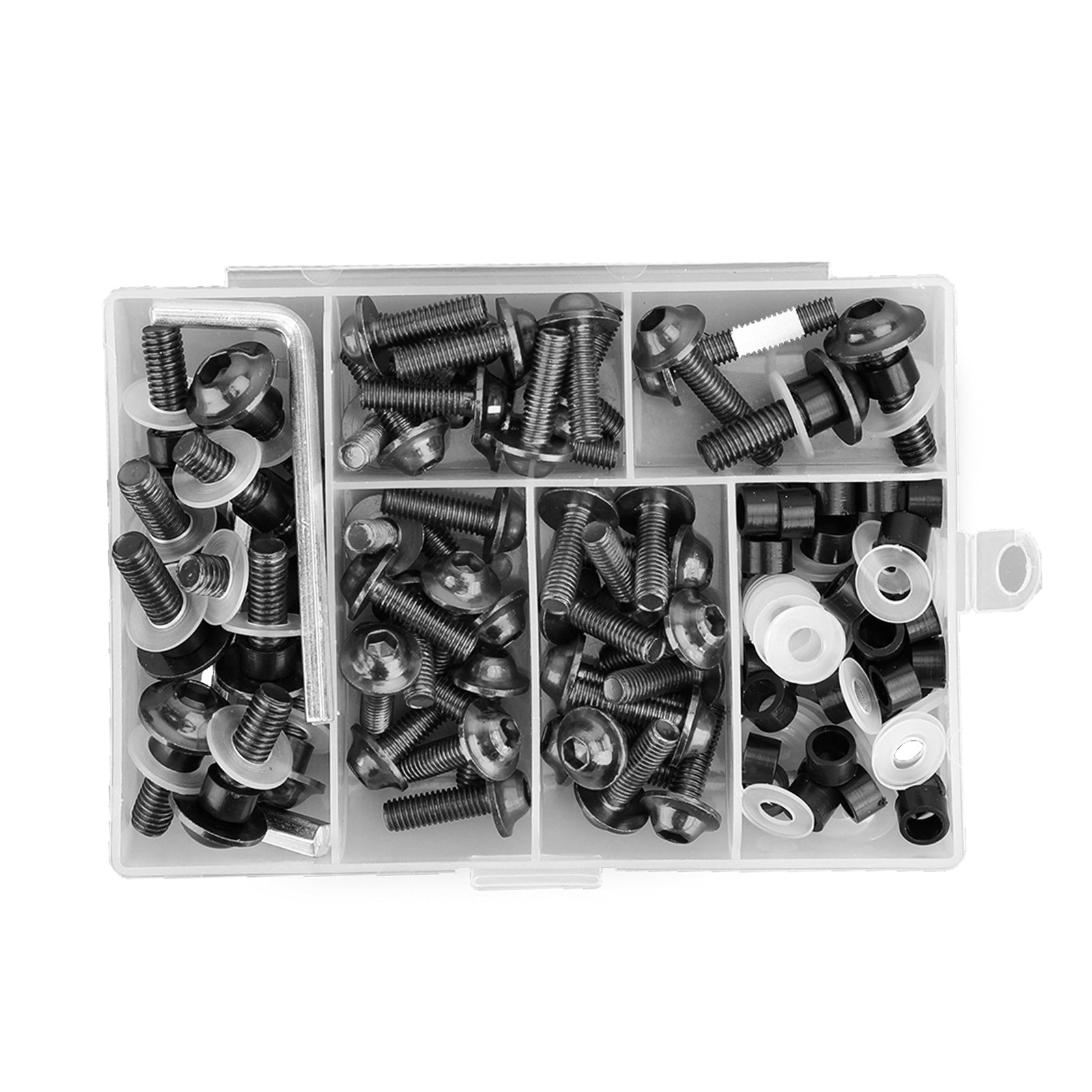 158 Piece Sportbike Windscreen Bolt and Clip Hardware Fastener Set Universal Fit