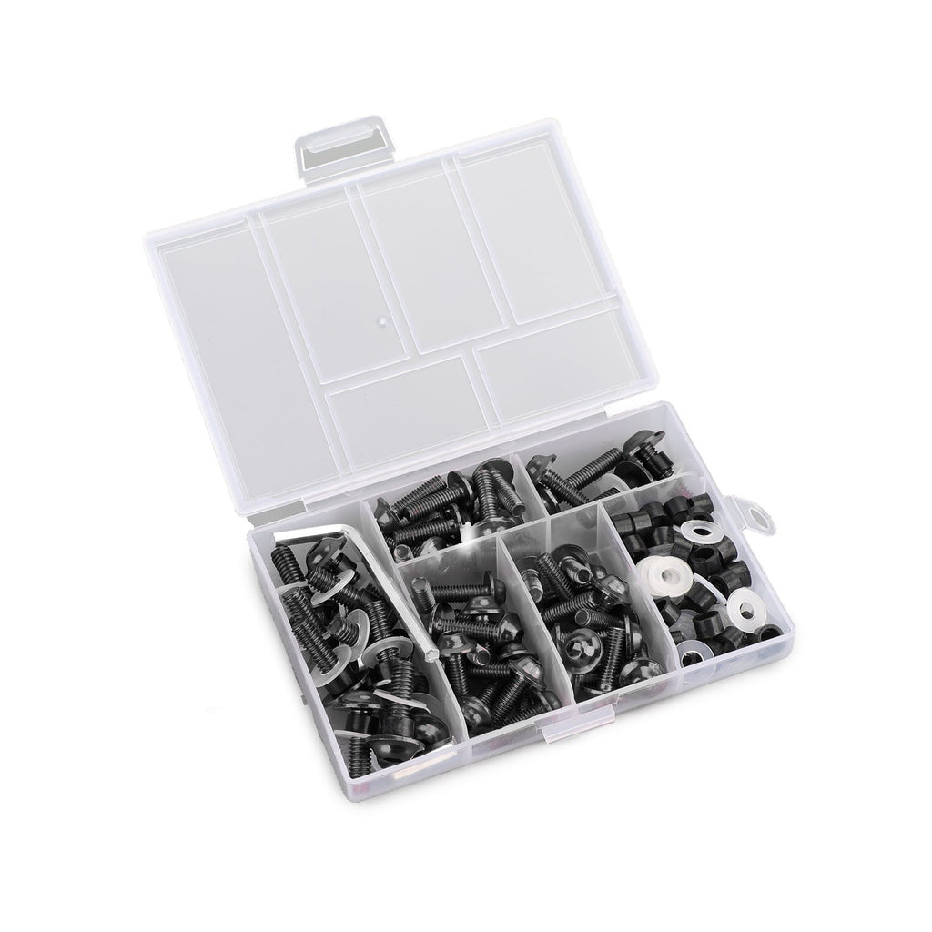 158 Piece Sportbike Windscreen Bolt and Clip Hardware Fastener Set Universal Fit