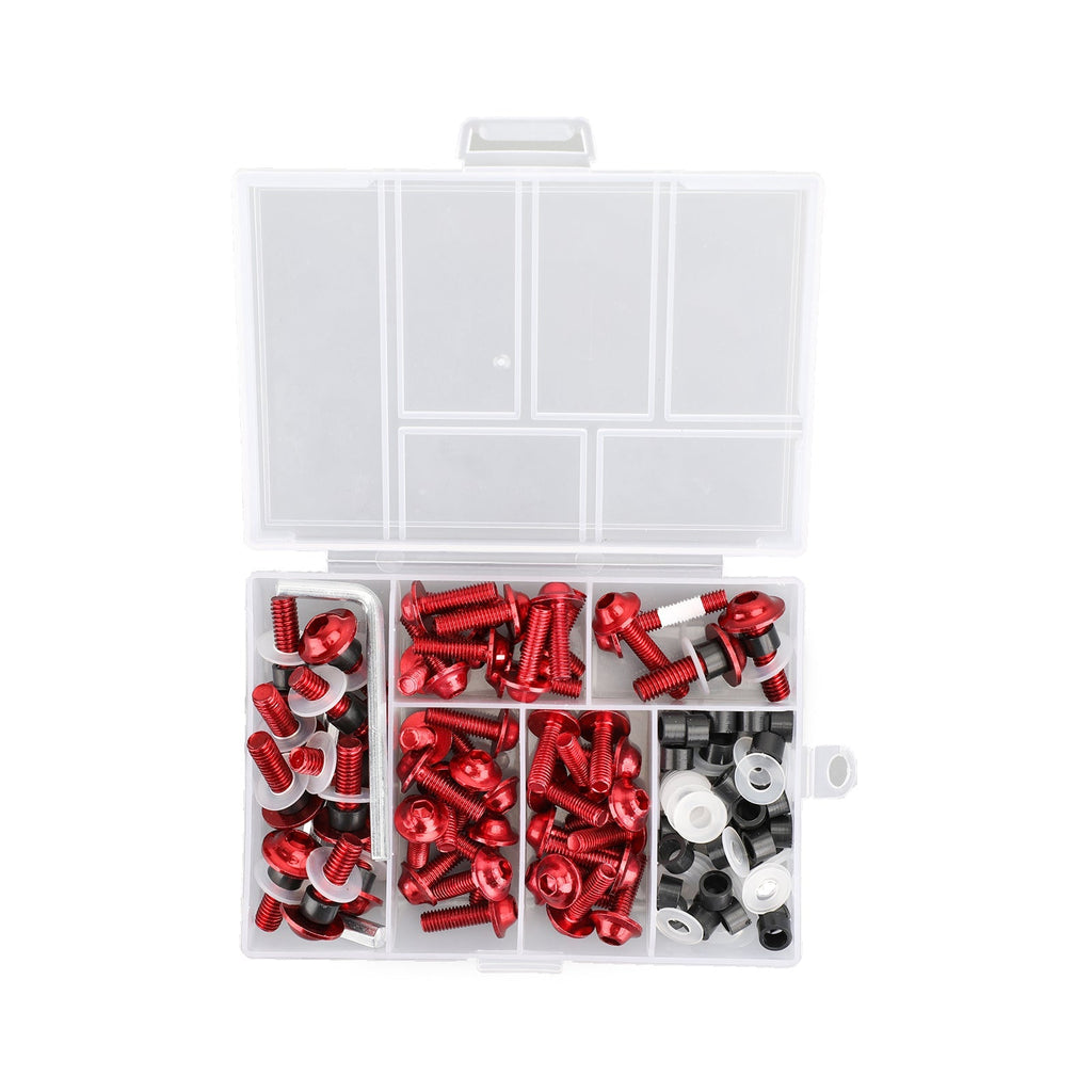 158 Piece Sportbike Windscreen Bolt and Clip Hardware Fastener Set Universal Fit