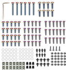 173-Piece Motorcycle Windscreen Fairing Hardware Kit with Burnt Titanium Bolts and Clips