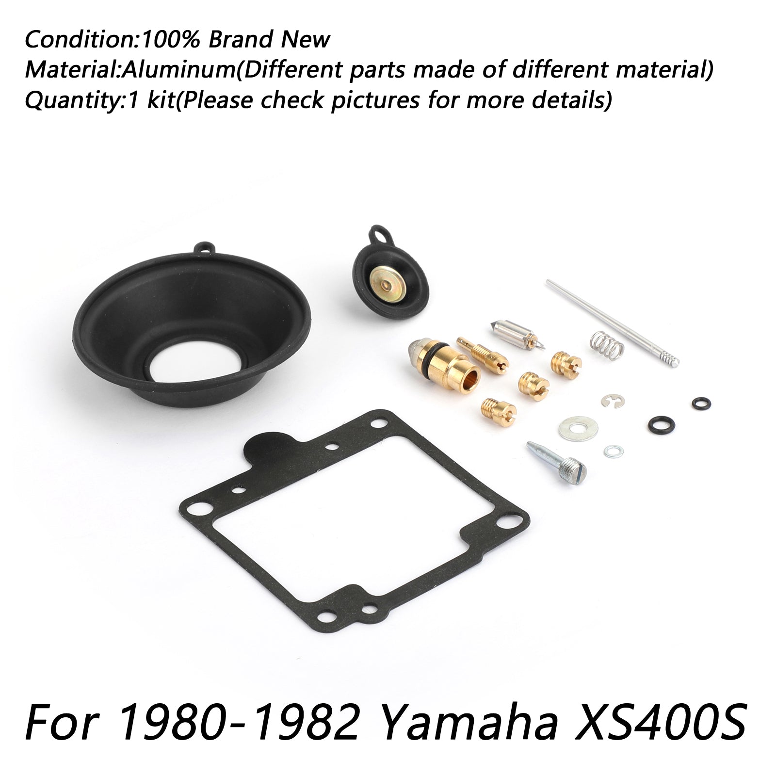 New 1981 Yamaha XS400 SE Motorcycle 2x Carb Restoration Service Kit