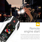 2-Way Remote Motorcycle Scooter Anti-theft Alarm with Engine Start Universal System