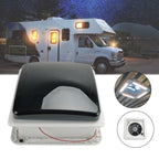 14 Inch Caravan RV Skylight Roof Vent Fan 3-Speed 12V Motor With LED Light
