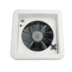 14 Inch Caravan RV Skylight Roof Vent Fan 3-Speed 12V Motor With LED Light