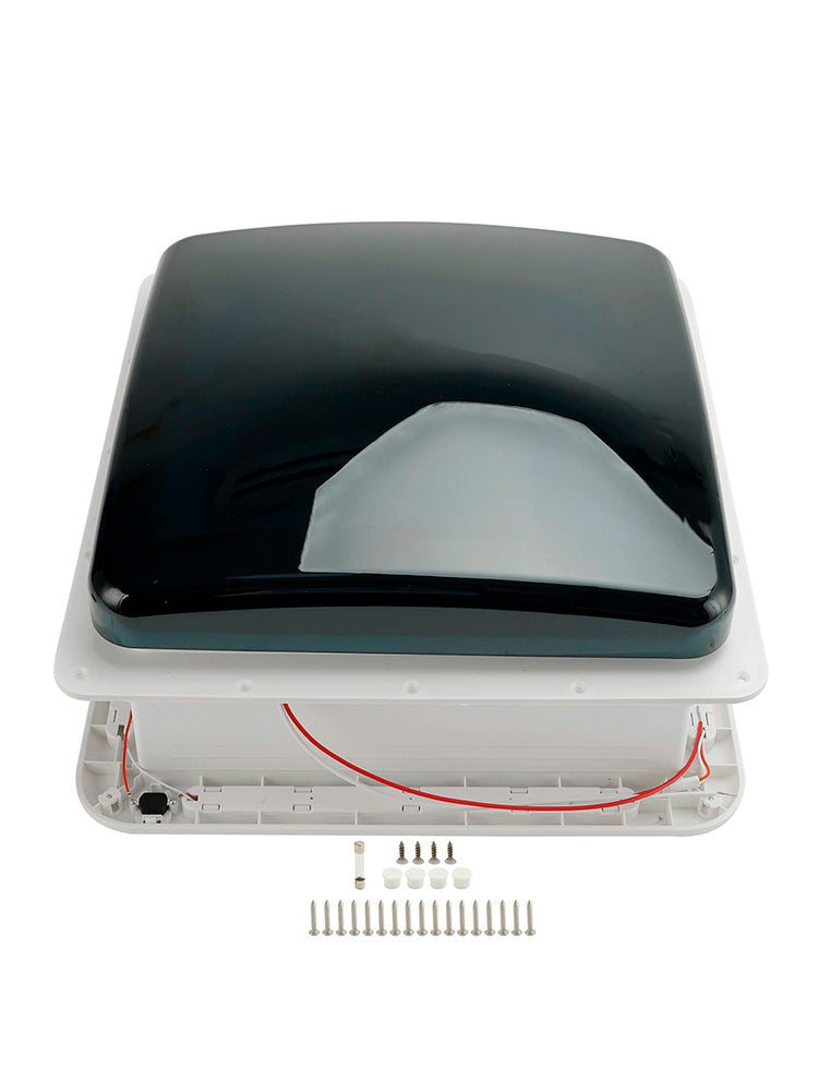 12V RV Roof Vent Fan 3-Speed Motor Caravan Skylight With LED Lighting