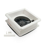 12V RV Roof Vent Fan 3-Speed Motor Caravan Skylight With LED Lighting