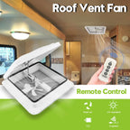 14" Remote Control Camper Roof Vent Skylight Exhaust Fan for RV Motorhome Caravan