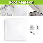 14" Remote Control Camper Roof Vent Skylight Exhaust Fan for RV Motorhome Caravan
