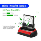 USB 2.0 External Hard Drive Docking Station for 2.5" and 3.5" IDE/SATA Drives UK Power Adapter