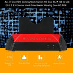 External Hard Drive Dock Station USB 2.0 Reader for 2.5" 3.5" SATA IDE Drives UK Adapter