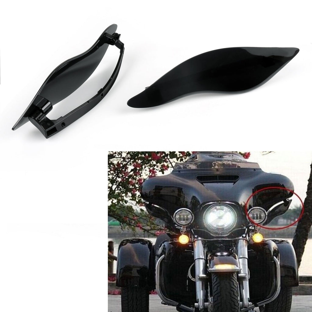 ABS Plastic Air Deflector Side Wings Compatible with Harley Davidson FL Touring 2014-2018 Pack of 2