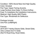 2-Piece ABS Plastic Side Wing Air Deflectors Designed for Harley Davidson FL Touring Models 2014-2018