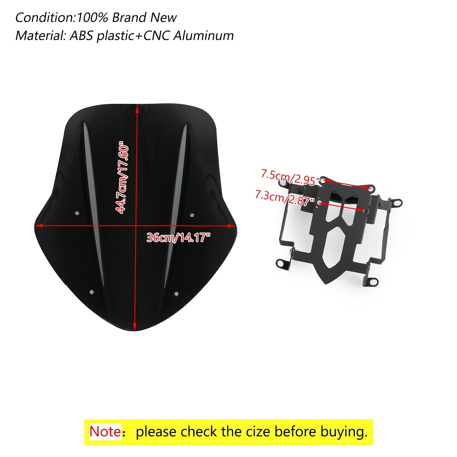 Windshield Wind Deflector Protection For Ducati Diavel 2014-2018 Generic Windscreen