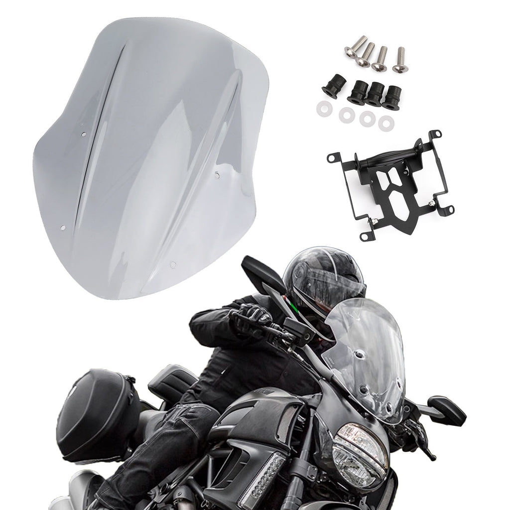 Ducati Diavel 2014-2018 Generic Windshield Windscreen Wind Deflector Protection Guard