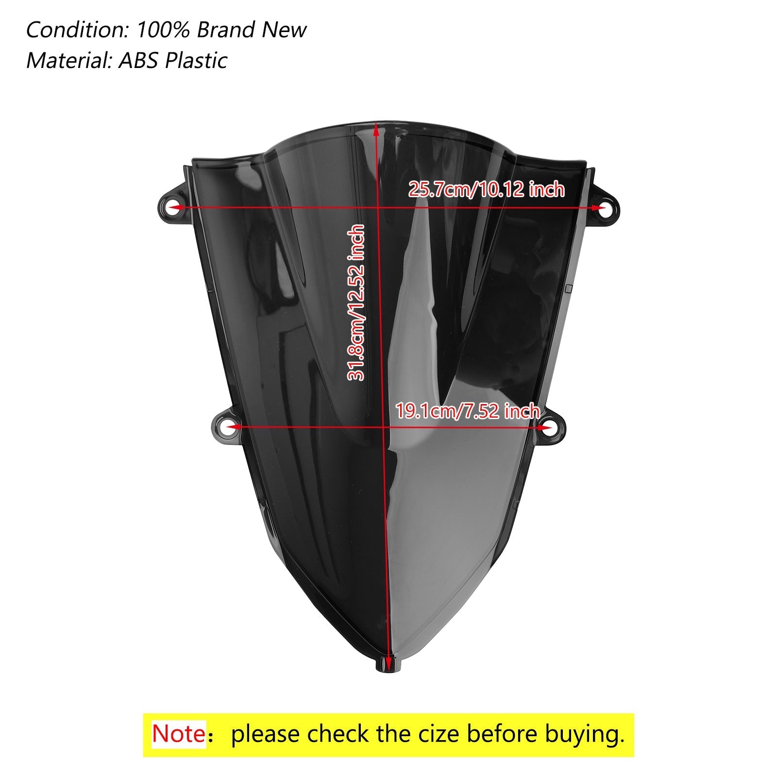 Replacement ABS Plastic Windscreen For Honda CBR 500 R CBR500R Sportbike 2019-2022