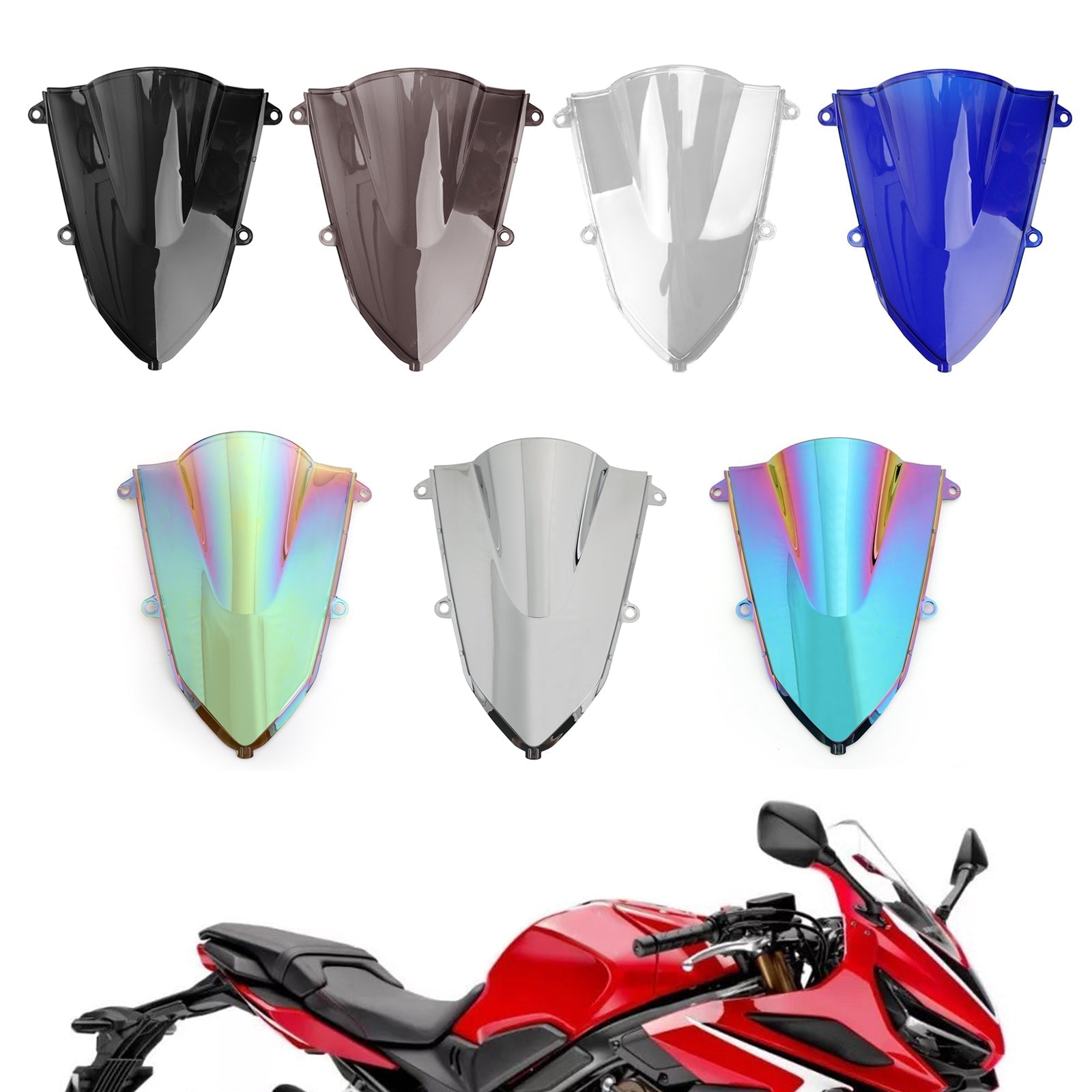 Replacement ABS Plastic Windscreen For Honda CBR 500 R CBR500R Sportbike 2019-2022