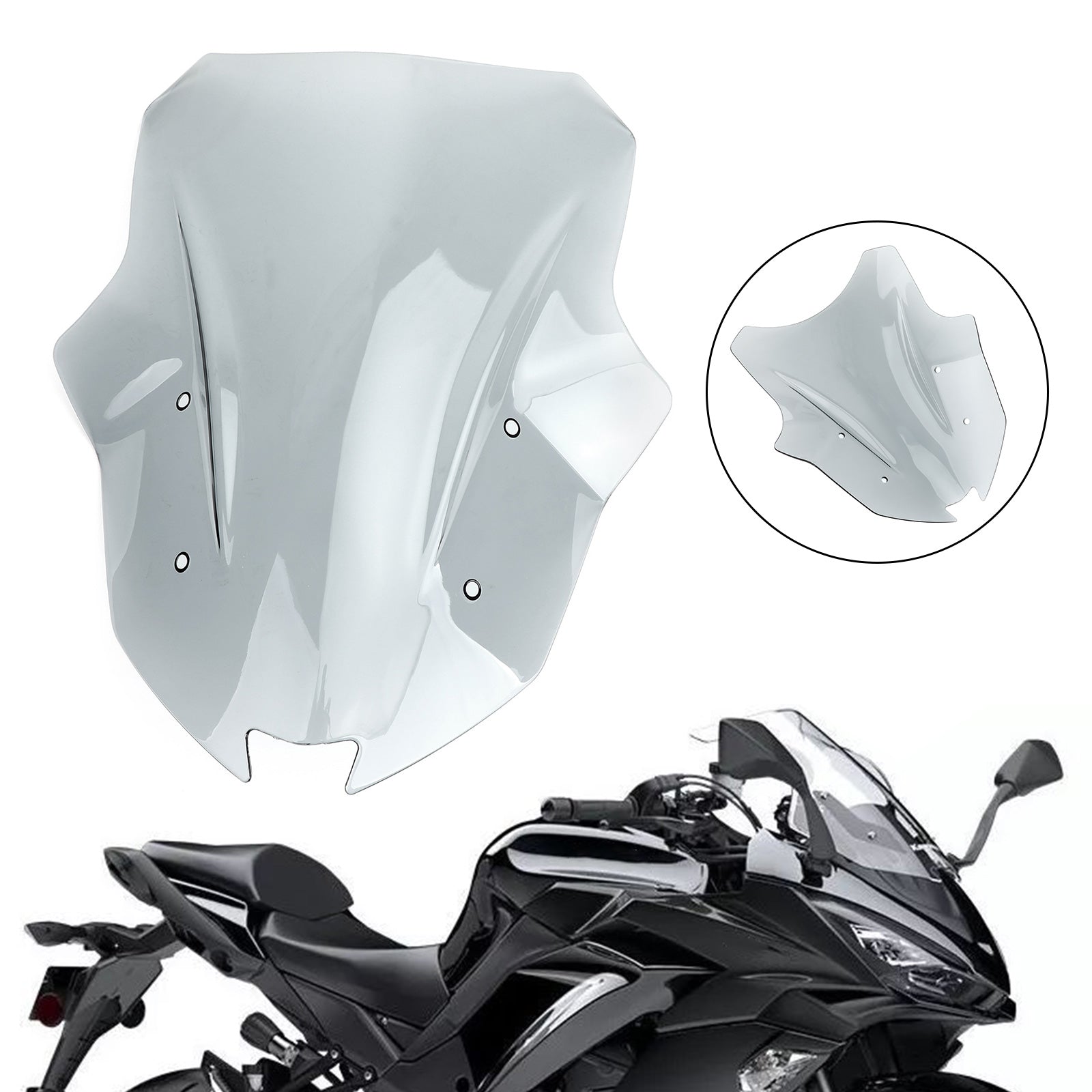 Generic Motorcycle Windscreen For 2017-2019 Kawasaki Z1000SX Ninja 1000 Windshield