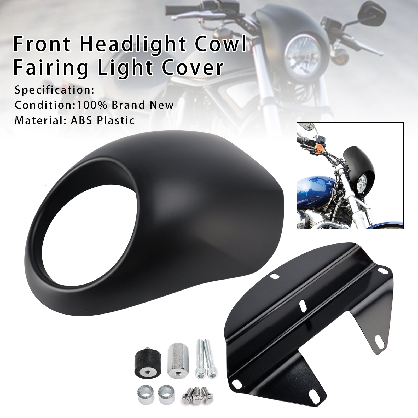 1973 and Later Sportster FX Dyna XL 883 1200 Headlight Fairing Cover Light Shield
