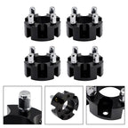 Black Wheel Spacer Kit 2" Lug Nuts Compatible Yamaha EzGo Club Car Golf Carts