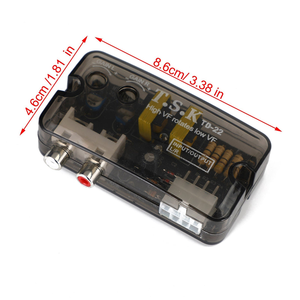 TD-22 12V Stereo Speaker to RCA Low Level Converter Adapter