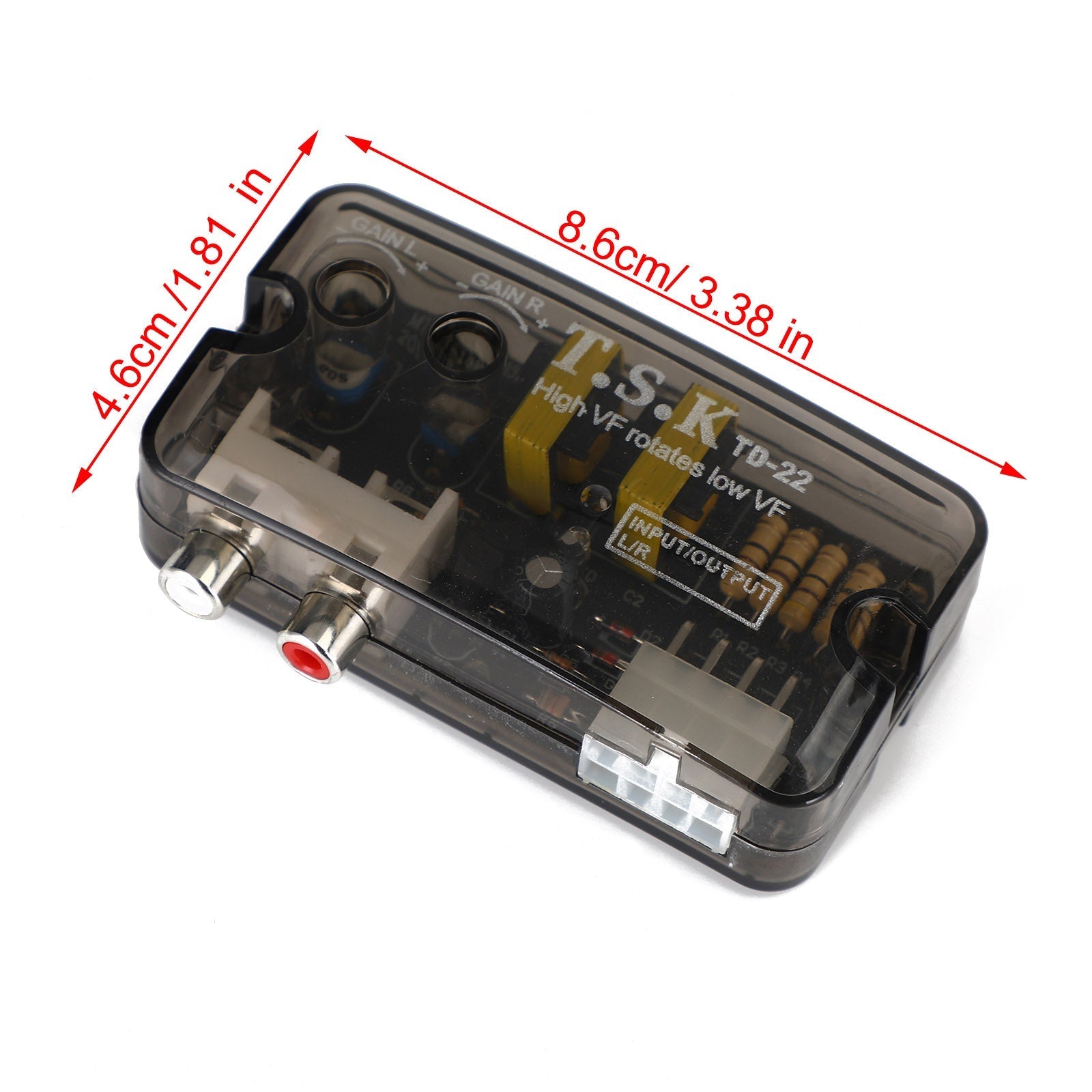 TD-22 12V Stereo Speaker to RCA Low Level Converter Adapter