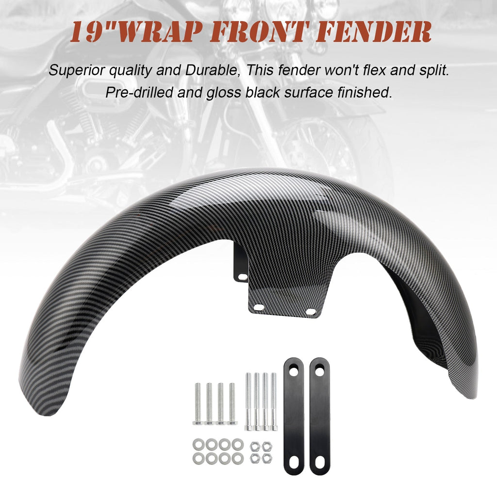 19 Inch Front Fender Wrap ABS Plastic For Harley Touring Electra Street Road Glide FLHT FLHR