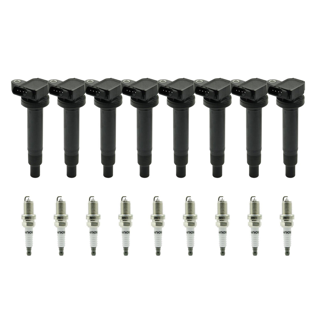 8PCS Ignition Coil Spark Plug Kit UF230 for 2001 2002 2003 2004 2005 2006 2007 Lexus GS430