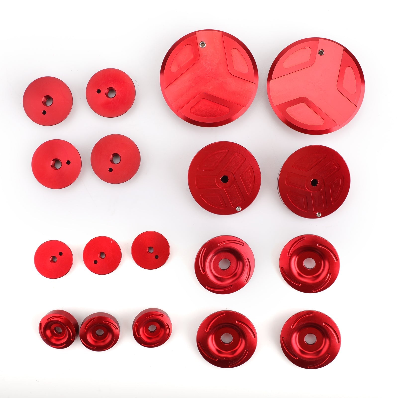 18-Piece Precision CNC Aluminum Side Frame Protection Caps for BMW R1200GS 2013-2019