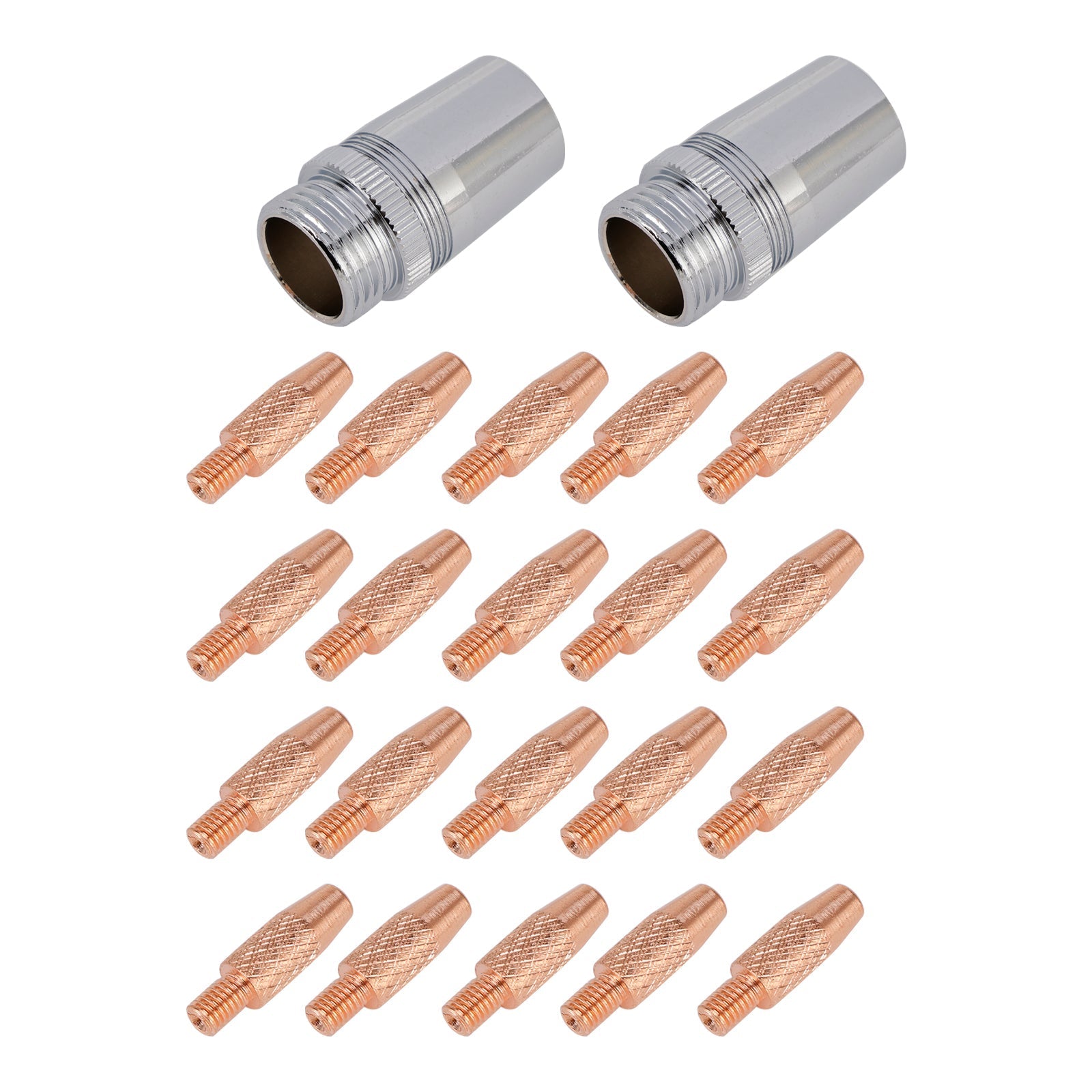 Miller Spoolmate 100/185/3035 Spool Gun Consumables: 20 Contact Tips + 2 Nozzles 186405
